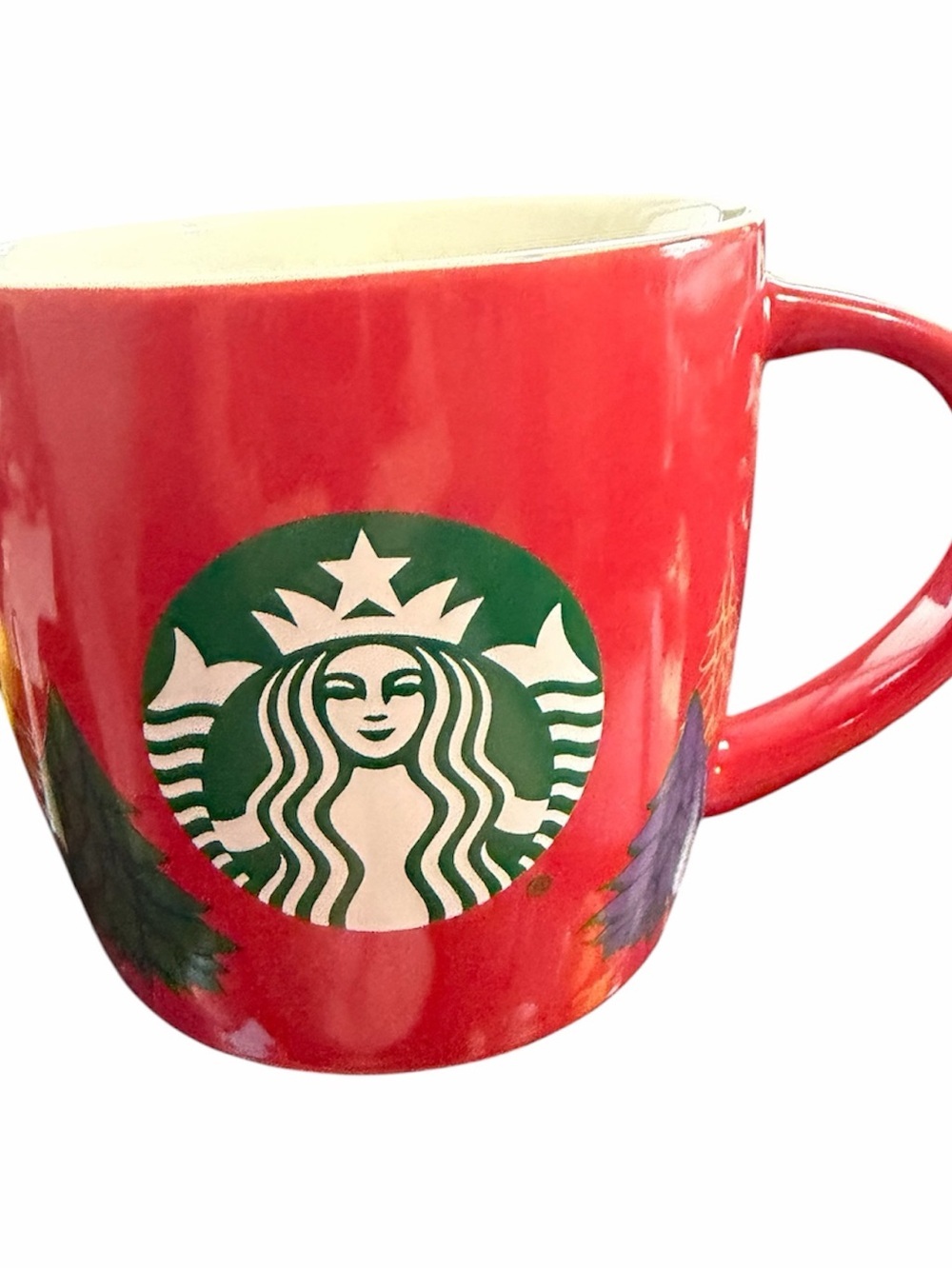 Starbucks Red Christmas Holiday Logo Mug with Green Siren